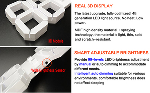 Orologio da Parete Digitale 3D LED con Telecomando, Grande Orologio Moderno con Luce Notturna e Sveglia per Soggiorno - Product Image 5