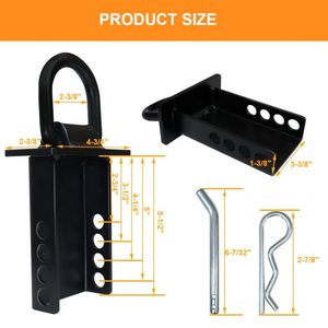 Anneau <span class=keywords><strong>en</strong></span> <span class=keywords><strong>D</strong></span> amovible pour remorque, robuste, 16 200 lb, avec boulon de sécurité et écrou de fixation pour camions à plateau et remorques, lot de 4 - Product Image 2
