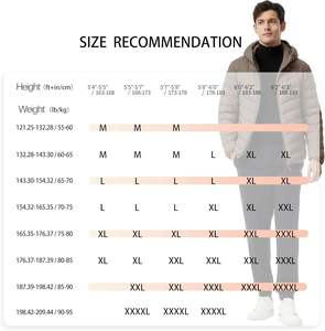 Veste matelassée légère en duvet compressible pour hommes avec capuche coupe-vent d'hiver Manteaux d'extérieur chauds pour voyage Logo avant Position - Product Image 6