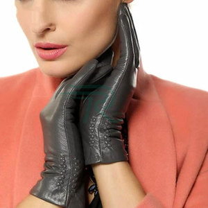 Razorts International Leather Gloves Wrist Length Touchscreen <b>Thermal</b> <b>Women</b> Casual Outdoor Sports Cycling Daily Use Four Seasons - Product Image 2