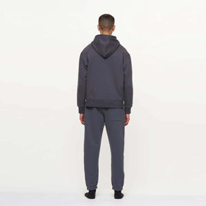 ชุดเสื้อฮู้ดและกางเกงกันหนาวสำหรับบุรุษผ้าฟลีซอุ่นและสบายเป็นพิเศษมีลายพิมพ์เทคนิคสำหรับชุดลำลอง - Product Image 4