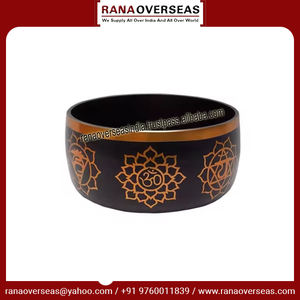 Cuenco tibetano de latón con patrón de los siete chakras, técnica de fundición, temática budista para meditación, mindfulness y alivio del estrés - Product Image 4