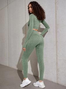 Ropa de entrenamiento Ropa de yoga Conjuntos de gimnasio para mujeres Top deportivo y pantalones Conjuntos de dos piezas para mujeres Conjuntos de gimnasio Fitness - Product Image 3