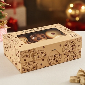 Cajas rígidas de papel Kraft reciclables ecológicas con laminación mate y grabado en relieve para aperitivos, envasado de alimentos congelados - Product Image 5