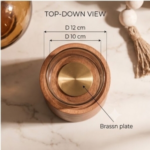 Porte-bougie en bois de manguier fait main, très demandé pour Noël, les mariages et la maison/bureau - Taille et forme personnalisables - Product Image 4