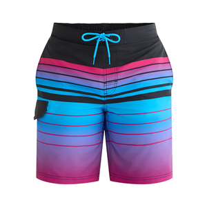 2025 hommes décontracté rayé Shorts conception personnalisée respirant à la mode pantalon élastique taille moyenne en gros pas cher prix Bangladesh - Product Image 4