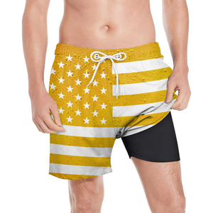 Pantalones cortos de verano para hombre personalizados de alta calidad 2025, pantalones cortos de playa para hombre de Surf con patrón personalizado, pantalones cortos 2 en 1 para hombre de secado rápido sublimados Oem - Product Image 1