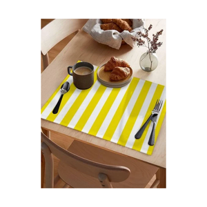 Sets de table décoratifs modernes à motif chevron orange pour cuisine, maison, restaurant, café, hôtel et mise en scène de table - Product Image 5