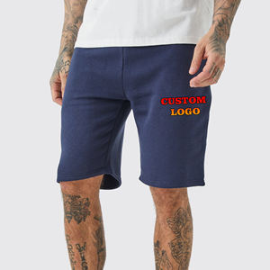 Alta calidad 100% algodón polar para hombre Jogging corto personalizado toalla bordado Logo de gran tamaño color sólido transpirable hombres Jogger - Product Image 4