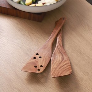 Espátulas de madera de acacia para cocinar, utensilios ecológicos, juego de Espátulas de cocina de madera natural - Product Image 3