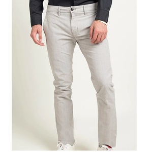 Pantalones chinos ajustados elásticos rectos cómodos para hombre, Pantalones chinos de moda informales transpirables de cintura media estilo Hip Hop hechos en Pakistán - Product Image 4