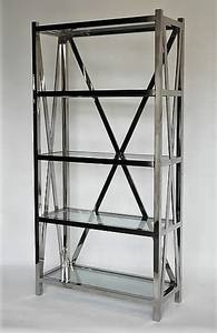 Estantería de Acero Inoxidable con Diseño de Mármol y 5 Niveles de Vidrio para Sala de Estar, Muebles de Biblioteca para el Hogar y la Oficina - Product Image 4