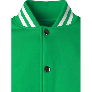 Vente en gros de veste universitaire en spandex de couleur verte personnalisée veste unisexe vestes de baseball de dernière conception imprimées sur mesure pour hommes - Product Image 5