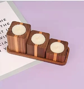 Meilleure vente bougeoir en bois décoration de mariage de haute qualité pour la fête à la maison noël autres bougeoirs pots de bougie - Product Image 6
