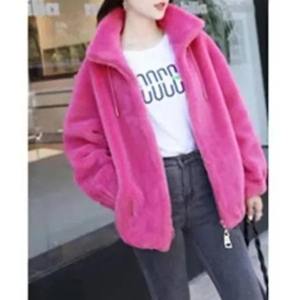 <b>Women's</b> Stylish Seven-Color Printed <b>Velvet</b> <b>Jacket</b> Winter Warm Double-Sided Hooded Embroidered Cardigan Sweater Front Outerwear - Product Image 4