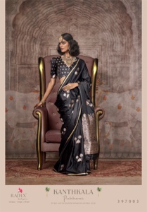 Indien traditionnel fantaisie Georgette Saree haute robe en soie belle Zari tissage travail frontière fêtes de mariage modèle numéro fêtes - Product Image 2