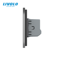 Panel de interruptor de timbre de cristal mate, tamaño 80mm*80mm, 1 interruptor de contacto, blanco/negro, 5V por interruptor, con tecla de función
