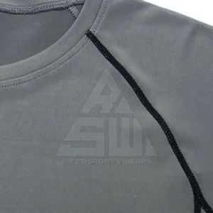 Hombres Rash Guard Fitness Wear manga larga ligero transpirable Top Ideal para entrenamiento de gimnasia y ejercicio diario Rash Guard - Product Image 6