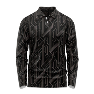 OEM <b>Golf</b> Polo <b>Shirt</b> Polyester/Spandex Moisture-Wicking <b>Long</b> <b>Sleeve</b> Sportswear Vietnam Manufacturer - Product Image 2