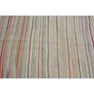 Tapis turc vintage moderne 4.6 X 10.3ft classique beige motif laine fausse fourrure de lapin avec support en latex couloir rectangulaire en peluche - Product Image 5