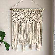 Macramé hecho a mano de la mejor calidad, diseño moderno para colgar en la pared, perfecto para decoración del hogar, sala de estar y dormitorio - Product Image 4