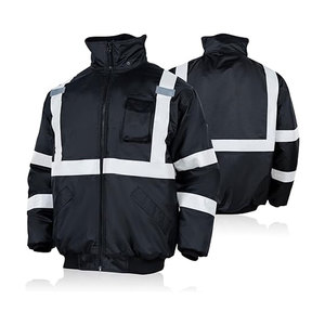 Haute Qualité Polyester Thermique Travail Uniforme À Capuche Super Visible Hivis Réfléchissant Sécurité Sweat Veste Haute Visibilité - Product Image 6