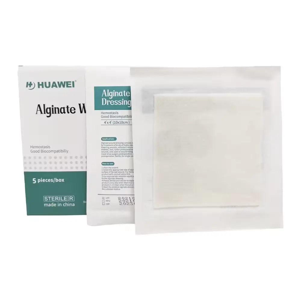 Накладки для ран из альгината кальция, абсорбирующие Альгинатные накладки | Накладки для ран 4,25x4,25 дюйма