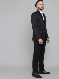 Costume trois pièces noir élégant pour hommes, idéal pour les mariages, les bals et les événements professionnels, disponible en gros. - Product Image 3