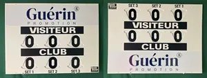 Tabellone segnapunti manuale compatto Double face 80x60 cm per Tennis Padel pallamano indeperibile per tutte le stagioni all'aperto o al coperto