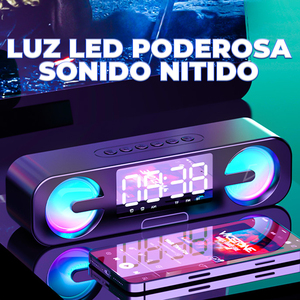 Smart <b>Table</b> <b>Clock</b> with Bluetooth Light and Alarm Radio Speaker - Product Image 4