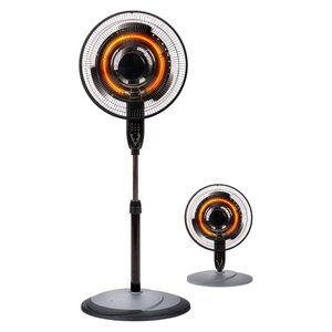 VE1625 Calentador Infrarrojo Negro 2 en 1 de 2000W, Calentador Eléctrico Independiente de Plástico con Cristal de Carbono 1 - Product Image 1