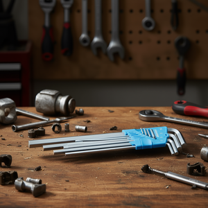 Jeu de clés Allen hexagonales longues de 1 pouce Gedore (8 pièces) avec support en plastique inclus - Product Image 3