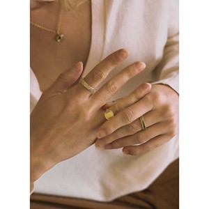 Anillo de sello de oro amarillo de 14k con circonita de 10mm, estilo Hip Hop, chapado en rodio y con engaste de 8mm de ancho, joyería para uso diario - Product Image 5