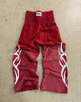 Y2K estilo personalizado Logo estampado chándal desgastado crudo dobladillo holgado pierna ancha doble cintura pantalones de chándal y Sudadera con capucha conjunto chándales
