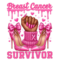 Autocollants thermocollants DTF pour la sensibilisation au cancer du sein en octobre, motif rose, prix de gros, livraison rapide