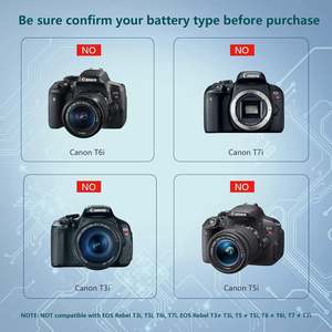 Dual 1600mAh LP-E10 USB caricabatterie per Canon EOS sottile 5D stile al litio Pack con 7.4v tensione 2000mAh capacità di sostituzione - Product Image 6