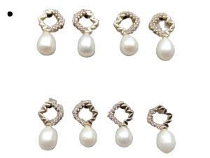 2024 Nuevo diseño Pendientes de perlas naturales-Pendientes de perlas de agua dulce naturales-Pendientes de joyería de moda - Product Image 3