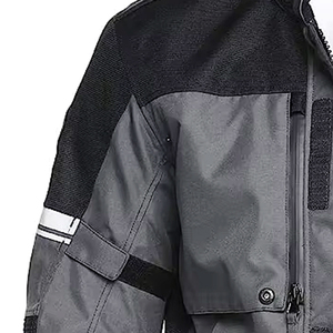 Chaqueta de Motociclista con Capucha Delantera y Cuello Alto de Lona Negra Transpirable y Resistente al Viento para Hombre, Chaquetas de Motocross de la Mejor Calidad - Product Image 3