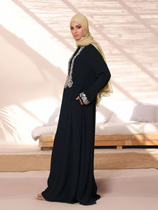 Customized Wholesale Bulk 2025 Lasted Design Muslim <b>Dress</b> Dubai Simple Abaya Women Fashionable Baggy Women's Abayas - Product Image 5