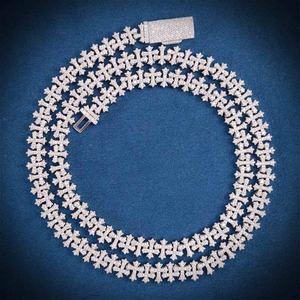 Collier en alliage plaqué argent en laiton plaqué or 14 carats avec croix et lien infini serti de diamants de 8,5 mm pour hommes, hindouisme - Product Image 5