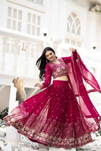 Collection de lehenga choli en faux georgette de designer, catalogue complet disponible au prix de gros, collection premium de lehenga choli. - Product Image 2