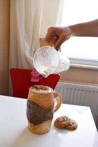 แก้วมักทำจากไม้ที่มีเสน่ห์ดีไซน์ทันสมัยเหมาะสำหรับชากาแฟไวน์และเบียร์จาก Falak World - Product Image 6