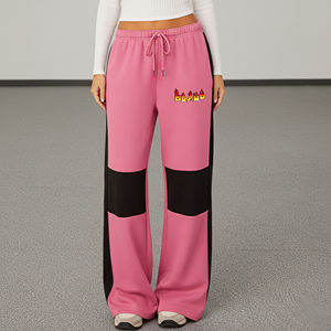 Recién llegado 2025, pantalón de chándal para mujer, logotipo serigrafiado personalizado, ropa informal de invierno holgada, pantalón Streatwear para mujer - Product Image 1