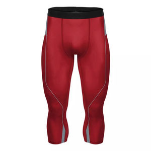 Vêtements de sport de gym en gros, pantalons de compression pour hommes, poches, leggings de sport respirants et frais, sous-vêtements de sport, leggings de course à pied - Product Image 4
