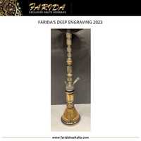 Nouvel ensemble de chicha miniature égyptienne de luxe Farida 2023 en laiton massif, verre de haute qualité, design unique, gravure profonde, laque, édition limitée