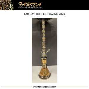 2023 Farida's Luxury Brass Egyptian Shisha Hookah Set Vidrio de alta calidad Nuevo diseño único Laca de grabado profundo Superventas - Product Image 6