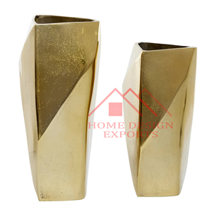 Style Table <b>Vase</b> for Living Rooms Bedrooms and Hotels Decor Aluminum <b>Vase</b> <b>Gold</b> Plated Interior Design - Product Image 2