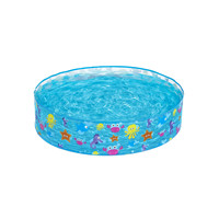 Bestway 55028 Runder Gartenpool für Kinder, aufblasbar, aus PVC-Material, 122 cm Durchmesser, Wasserspielplatz zum Planschen