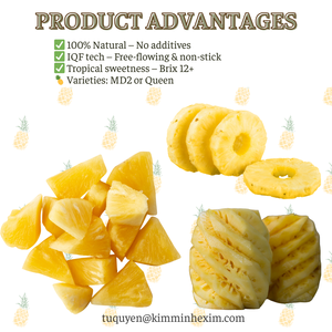 Emballage sous vide d'ananas congelé IQF de qualité supérieure pour l'exportation du Vietnam dans un emballage en vrac - Product Image 3