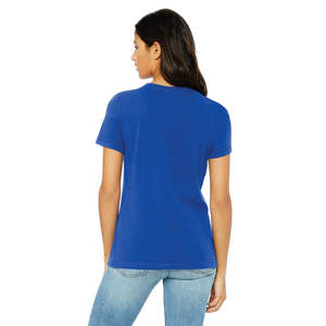 Airlume – T-Shirt à manches courtes pour femme, 100% en coton peigné et à anneaux, simple, 4.2 oz, real Royal, Jersey décontracté - Product Image 3